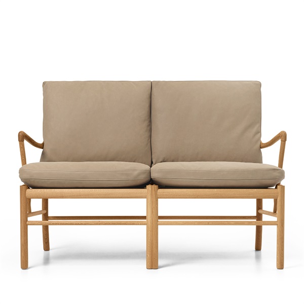 OW149-2 コロニアルソファ / オーク材 オイル仕上げ / ソーレンセンレザー TERRA(Marble 20366)