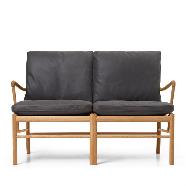 OW149-2 コロニアルソファ / オーク材 オイル仕上げ / ソーレンセンレザー TERRA(Raku 20367)