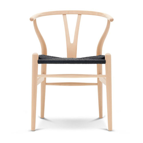 Yチェア CH24 / ビーチ材 ソープ仕上げ ブラックペーパーコード