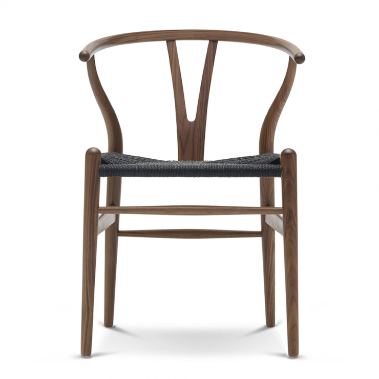 Yチェア CH24 / ウォルナット材 オイル仕上げ ブラックペーパーコード