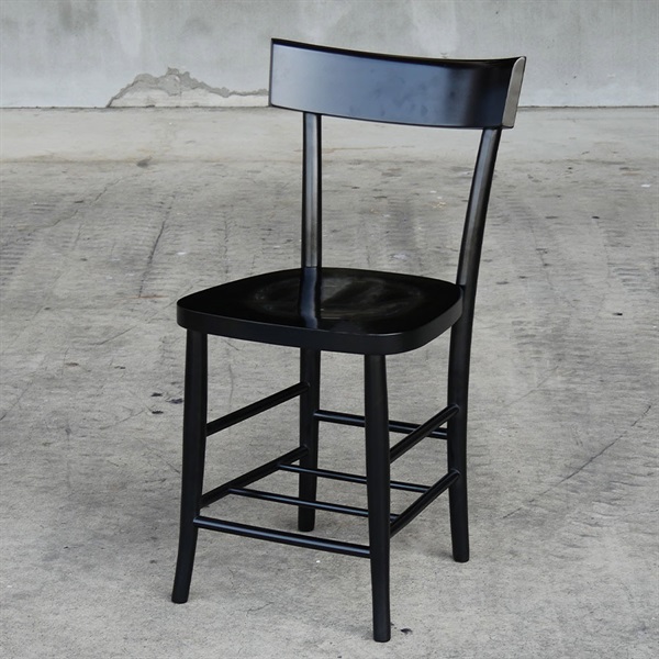 【アウトレット30%OFF】カフェチェア MILANO / ブラック グロス塗装