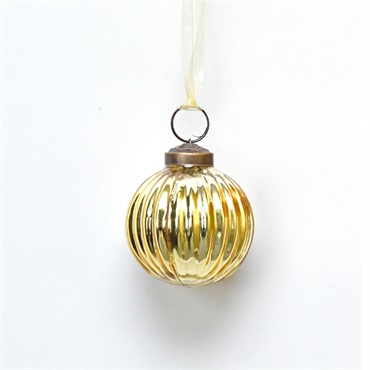ミニグラス ボールオーナメント φ5.5×H6.5cm / ゴールド