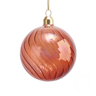 リブ グラスボール φ8cm / イリッドレッド