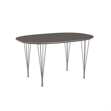 スーパー楕円テーブル B611 W135×D90cm  【国内在庫品】(B611 グレー / クローム脚)