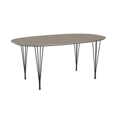 スーパー楕円テーブル B616 W170×D100cm 【国内在庫品】(B616 ブラウンオッタワ ブラウンブロンズ脚)