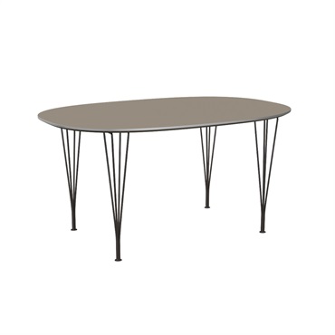 スーパー楕円テーブル B612 W150×D100cm 【国内在庫品】(B612 ブラウンオッタワ ブラウンブロンズ脚)