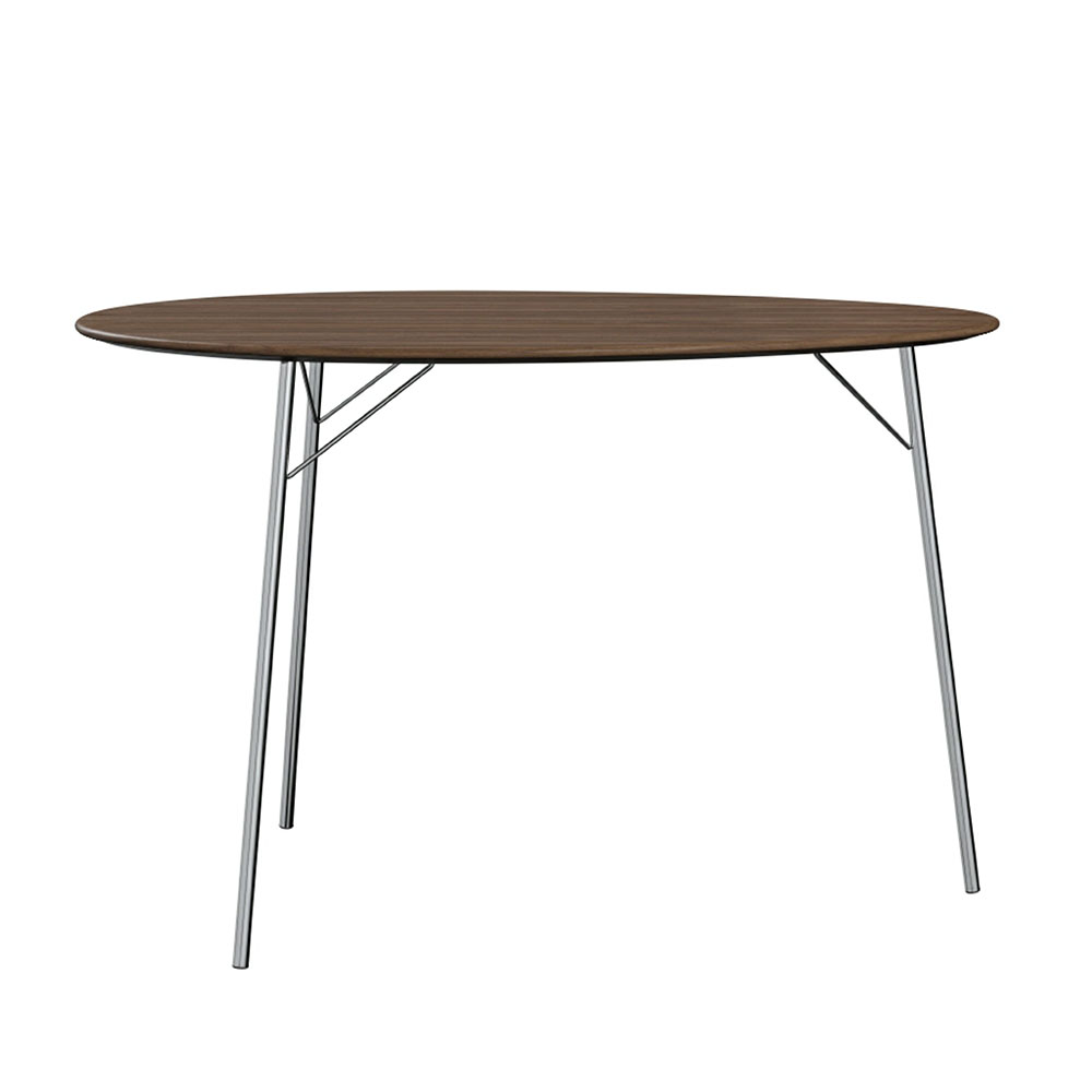 エッグテーブル  FH3603 W115×D84cm / ウォルナット 【国内在庫品】