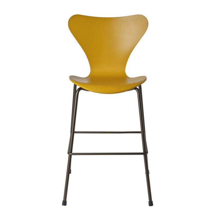 セブンチェア ジュニアチェア 3177 / カラードアッシュ バーントイエロー / ブラウンブロンズ脚【国内在庫品】