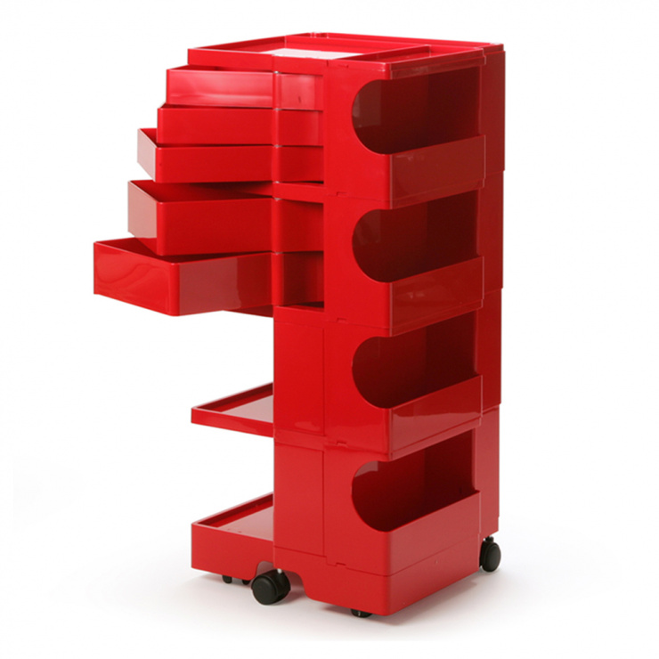 ボビーワゴン 4段5トレイ / レッド