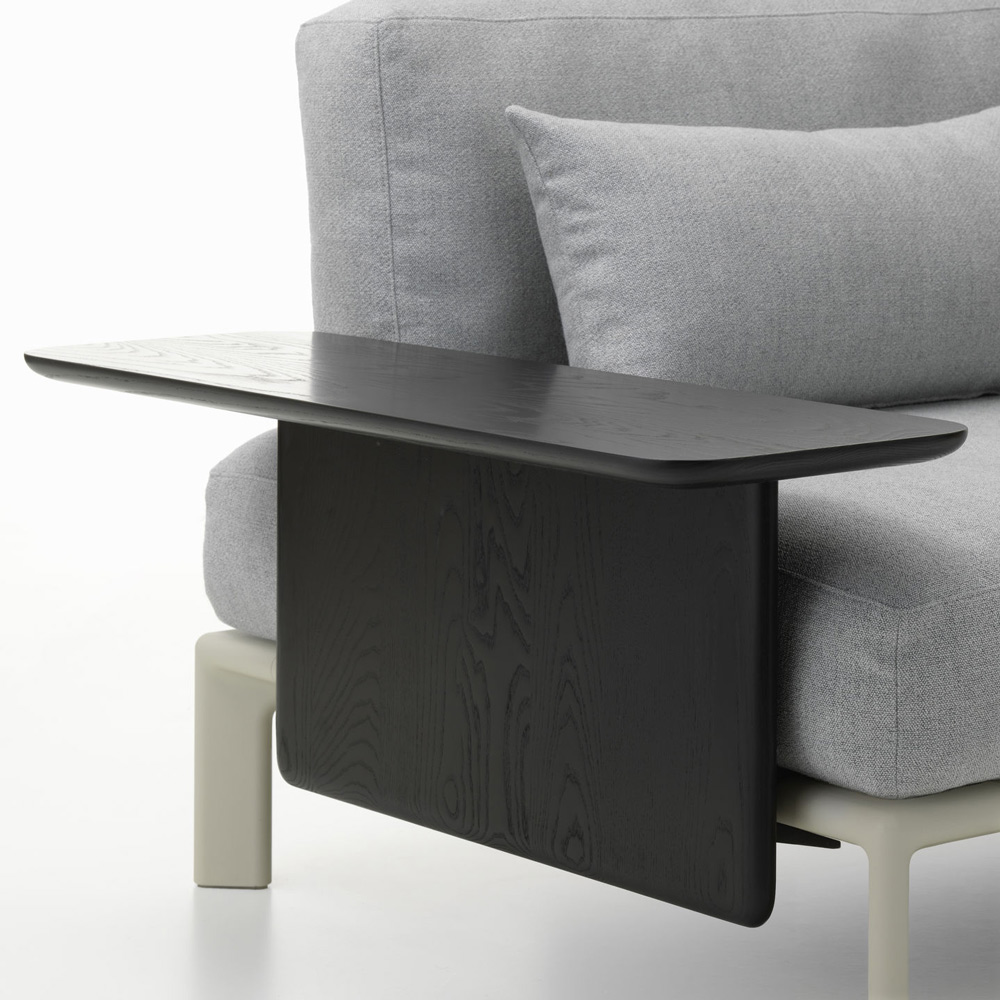 アナグラムソファ専用 アタッチャブルテーブル 30×90cm / ブラックアッシュ