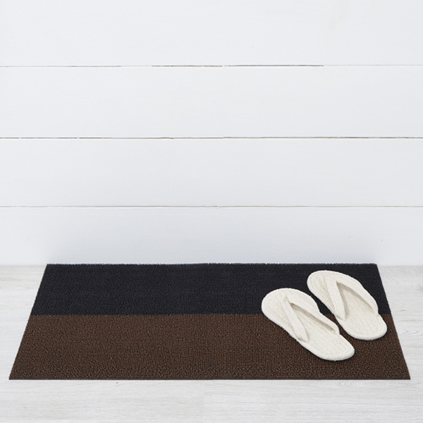 玄関マット 46×71cm デュオストライプ / モカ