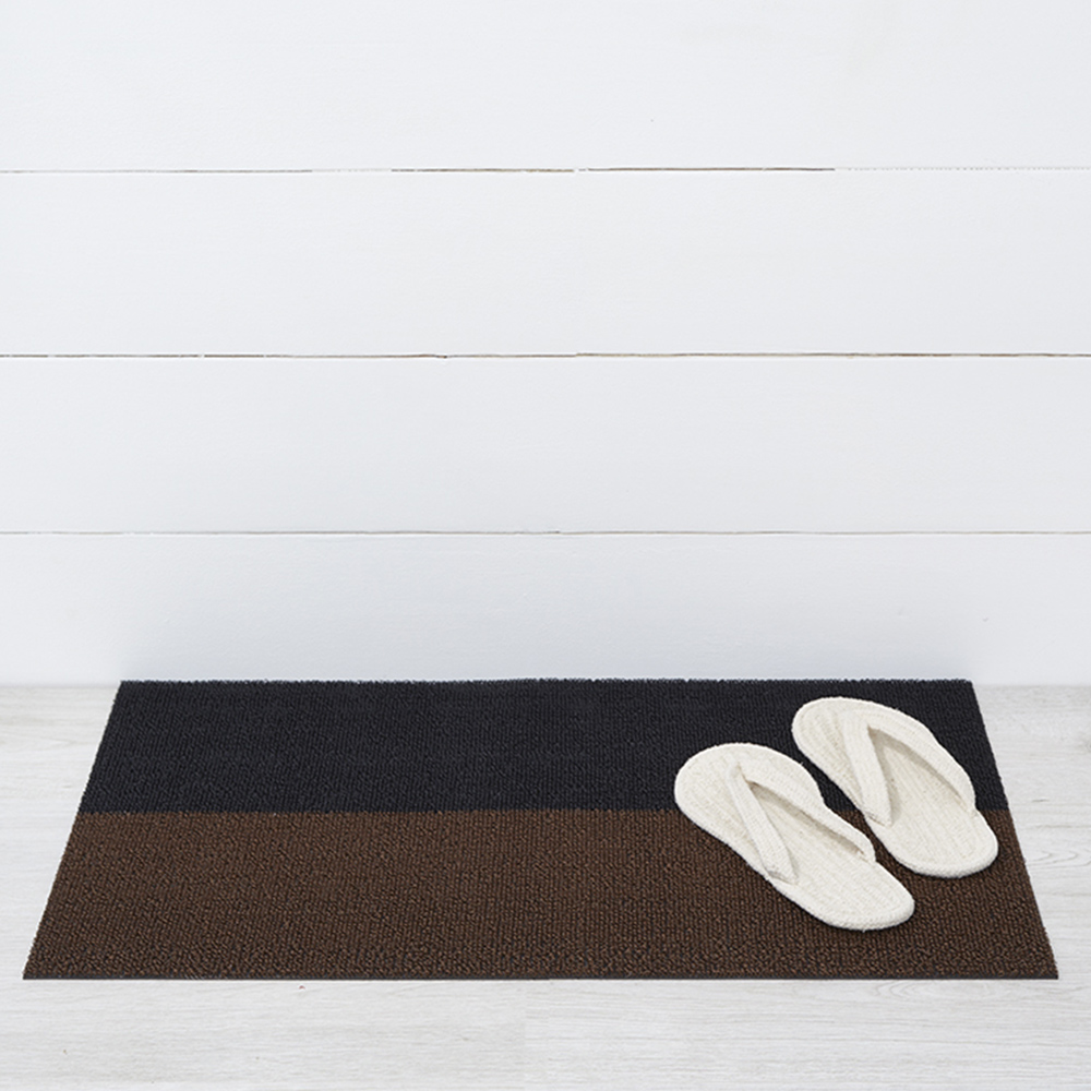玄関マット 46×71cm デュオストライプ / モカ
