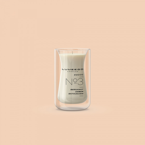 【アウトレット50%OFF】グラス入りキャンドル 250ml / ドッピオウェーブno3