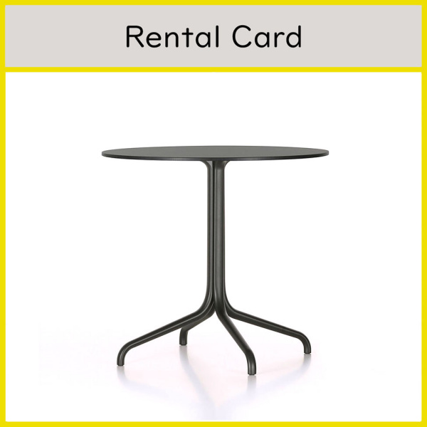 【レンタルサービス】ベルヴィル テーブル ラウンド φ79.6cm ブラック×ディープブラック アウトドア用  / Belleville Table (vitra ヴィトラ)