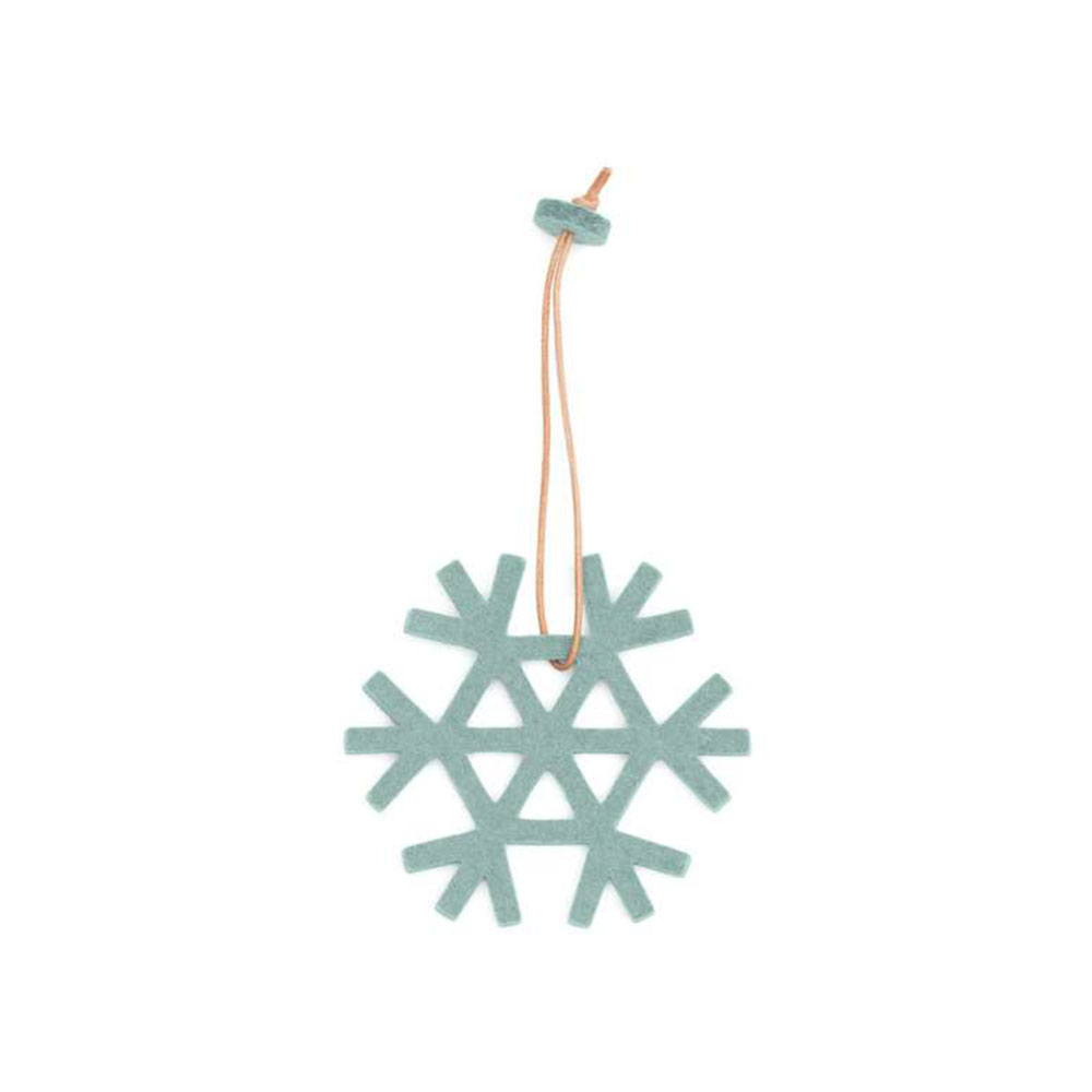 クリスマス オーナメント フェルト スノークリスタル / アクア