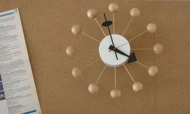 ボールクロック ナチュラル Ball Clock / ネルソンクロック (vitra