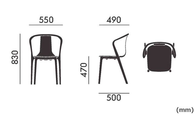 ベルヴィルチェア Belleville Chair Plastic / クリーム (vitra