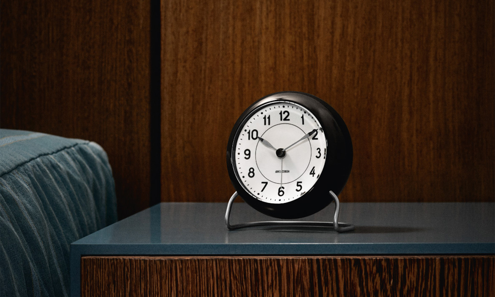 Arne Jacobsen Table Clock Station with Alarm 