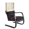 401 アームチェア ブラックラッカー ホワイト×ダークブラウン / 401 Arm Chair (Artek / アルテック)