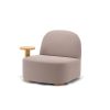 ポーラーラウンジチェア L ウィズサイドテーブル Polar lounge chair L with side table / ピュアオーク PURE OAK / スティールカットトリオ3 (カリモクニュースタンダード / Karimoku New Standard)