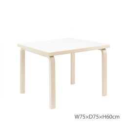 81Cテーブル 子ども用 アアルトテーブル / ホワイトラミネート W75×D75×H60cm