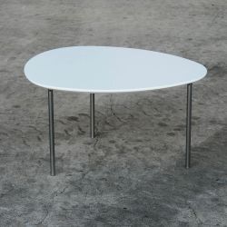 【アウトレット】エクリプステーブルM コーヒーテーブル / ホワイト H30cm