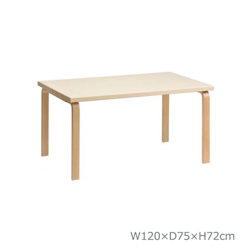 81Bテーブル アアルトテーブル / バーチ W120×D75cm (Artek / アルテック)
