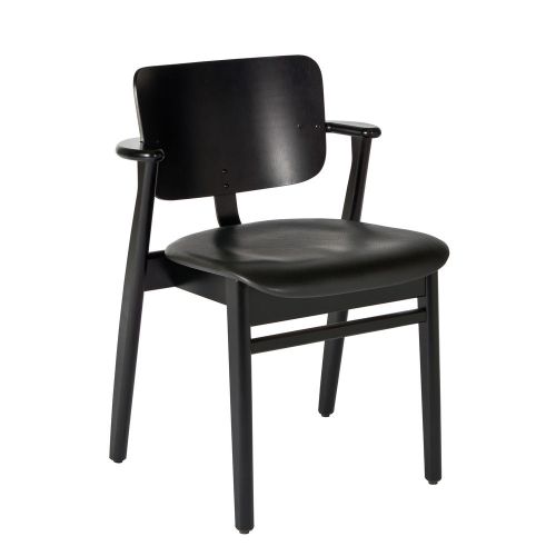 ドムスチェア バーチ材 ブラックステイン×レザー / Domus chair (Artek / アルテック)