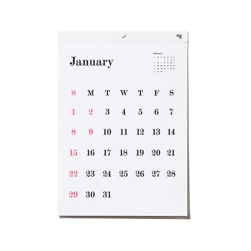 カレンダー 2023 / タイプフェイスカレンダー『MODERN 20』 壁掛けカレンダー