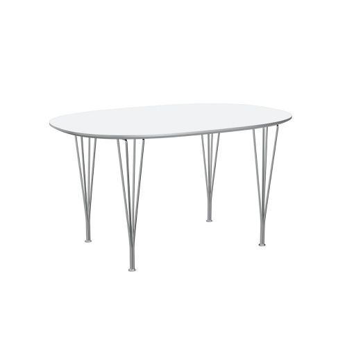 スーパー楕円テーブル B611 / ホワイト W135×D90cm Super elliptical (FRITZ HANSEN / フリッツ・ハンセン)