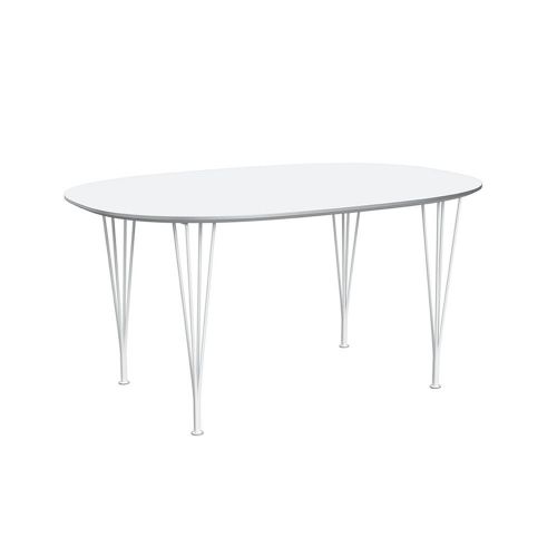 スーパー楕円テーブル B612 / ホワイト×ホワイトレッグ W150×D100cm Super elliptical (FRITZ HANSEN / フリッツ・ハンセン)