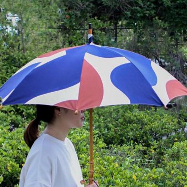 日傘 晴雨兼用 / 注染浴衣地 Mizutamari / BB128 (Breezy blue)