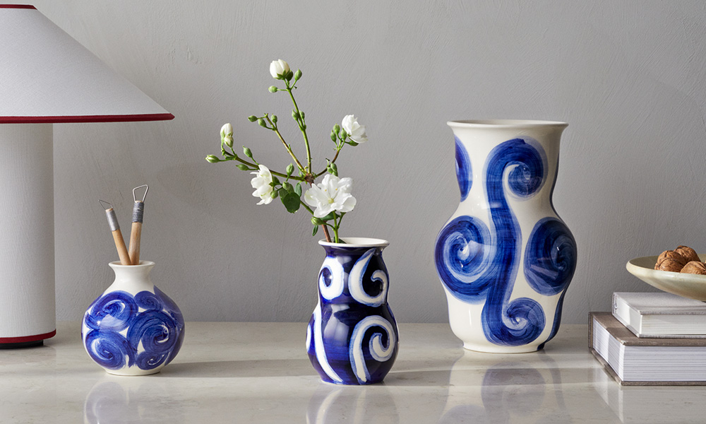 kahler ケーラー フラワーベース 4点セット KAHLER（ケーラー）の新作フラワーベース「Tulle Vase」 -