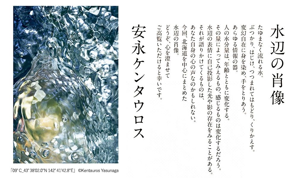 終了】写真家・安永ケンタウロスの個展『水辺の肖像』を開催のお知らせ