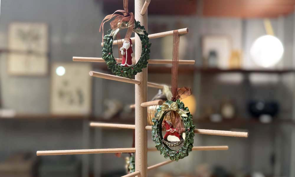 ミニリースサンタ&ホースオーナメント 12個セット